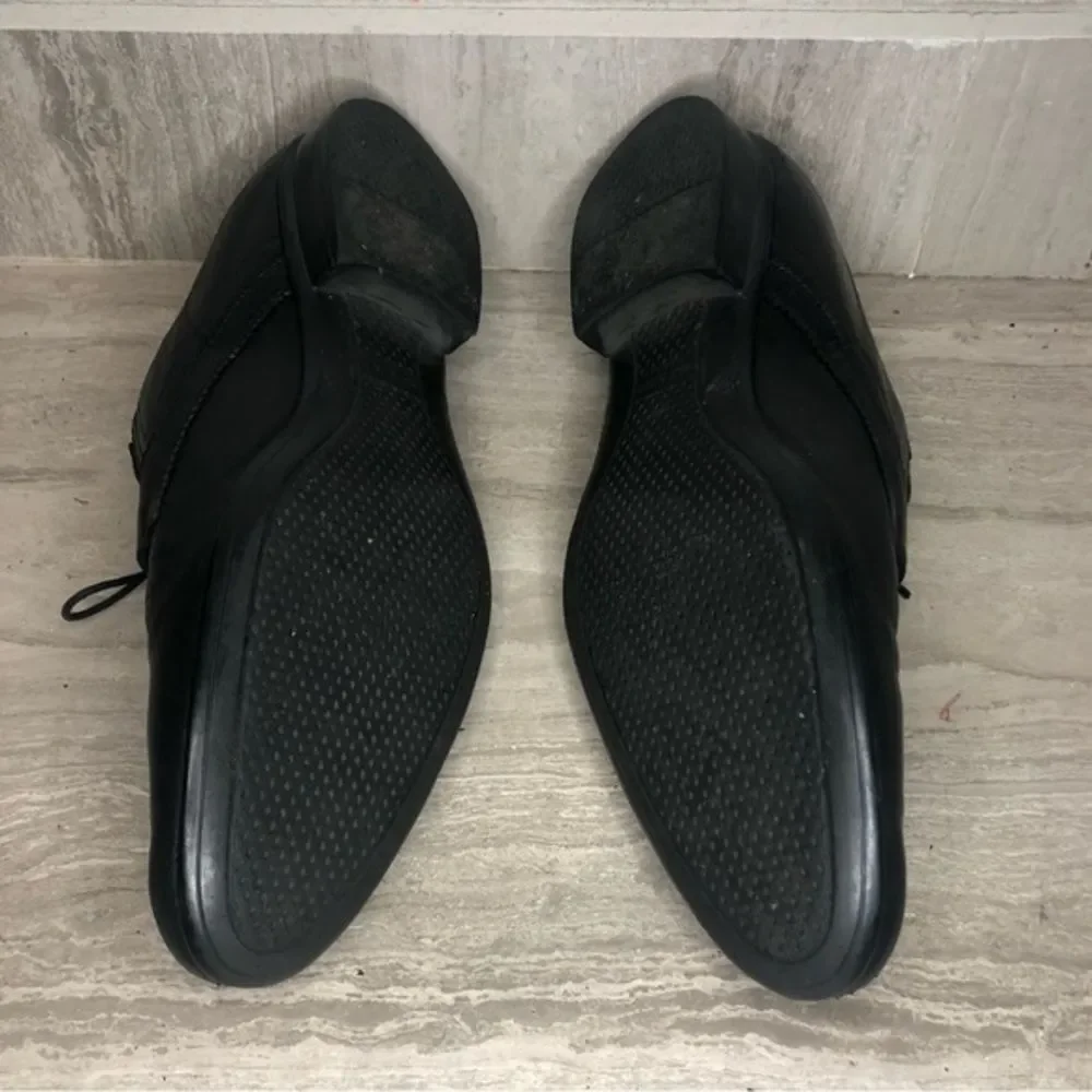 Mirage black Italian leather dress shoes size 9.5 business classic work wear